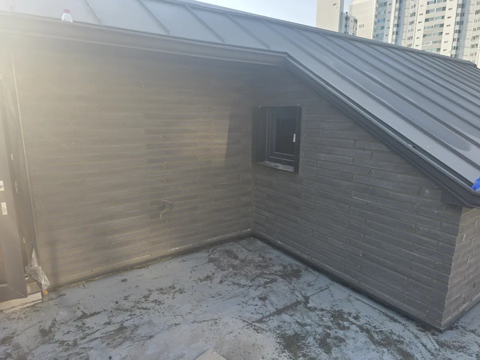 경기 하남 목조주택 파벽돌 외장 공사 완료 모습